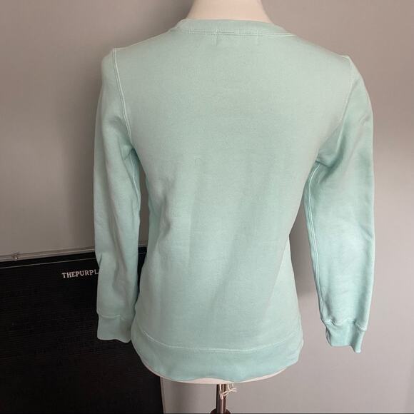 BAPE A Bathing Ape Light Blue Logo Crewneck Sweatshirt Size XS - Picture 6 of 8